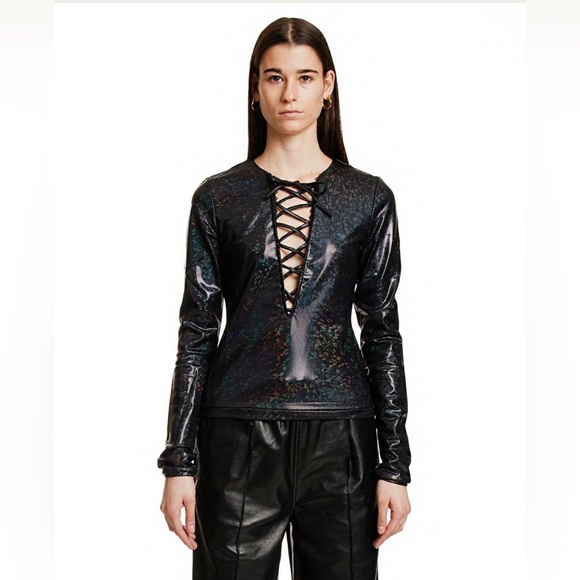 SAKS POTTS Shimmer Bone Blouse - Picture 1 of 9